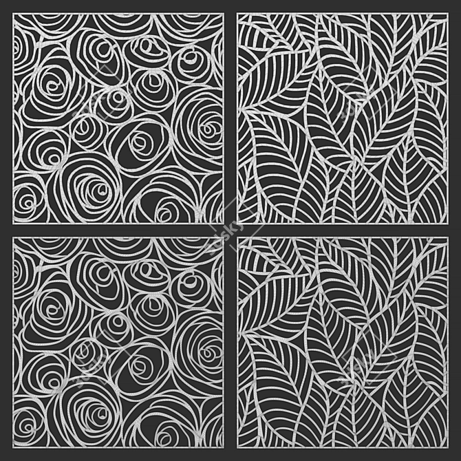 10-Piece Square Decorative Panels 3D model image 6