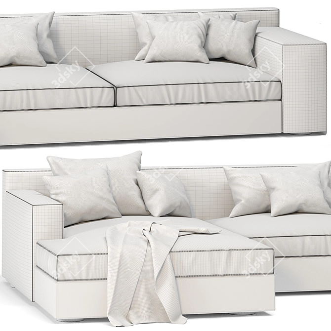 Elegant Verzelloni Holden Lounge Sofa 3D model image 3