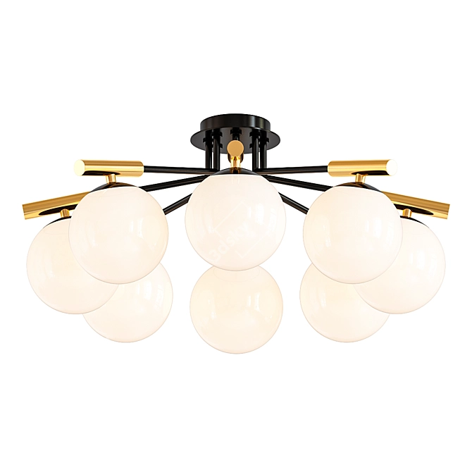 Freya Paolina Ceiling Light: Contemporary Glass Illumination 3D model image 1