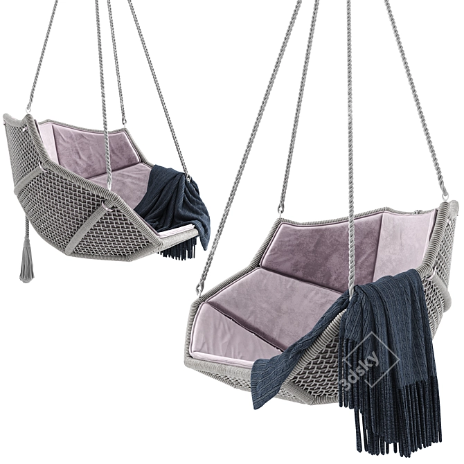 Elevate Your Space: NOZOMU Hanging Chair 3D model image 2