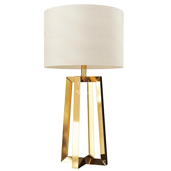 Elegant Helena Brass LED Table Lamp 3D model image 1