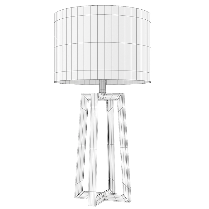 Elegant Helena Brass LED Table Lamp 3D model image 3