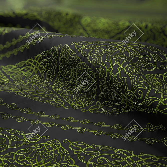 Elegant Lace Embroidery: 10 Patterns | 4K Quality 3D model image 5