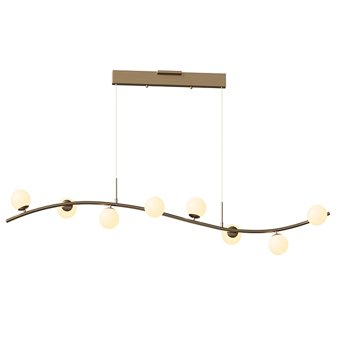 Patrizia LED Linear Suspension Light: Organic Elegance in Your Space 3D model image 1