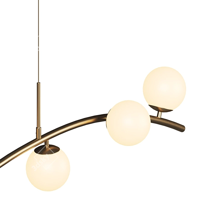 Patrizia LED Linear Suspension Light: Organic Elegance in Your Space 3D model image 3