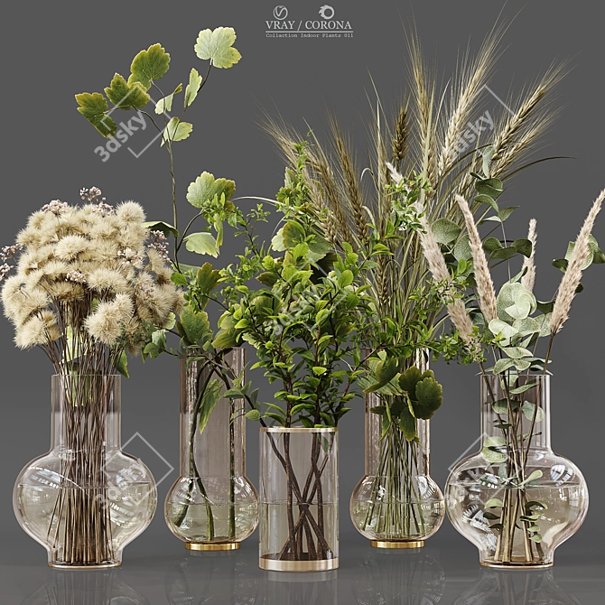 Luxury Indoor Plant Collection 3D model image 1