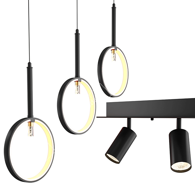 Modern Pendant LED Light 3D model image 1