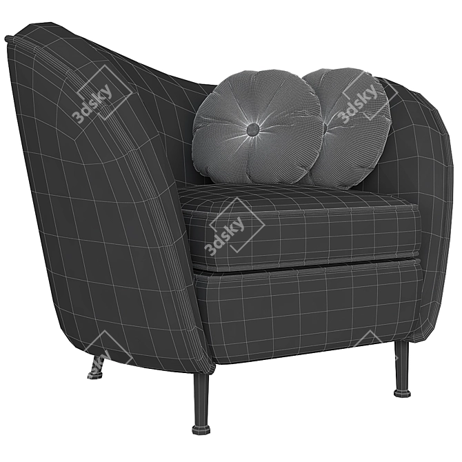 Kooper Deep Seater: Stylish Armchair 3D model image 7