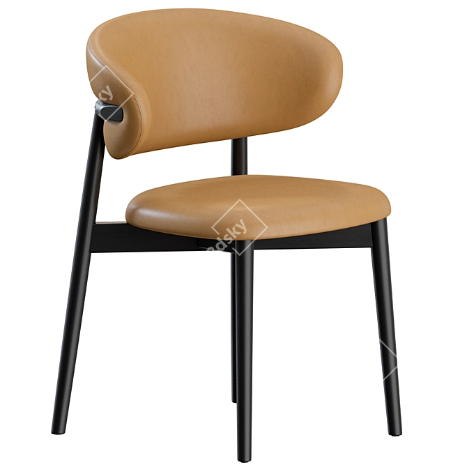 

Sophisticated Oleandro Wooden Chair 3D model image 2