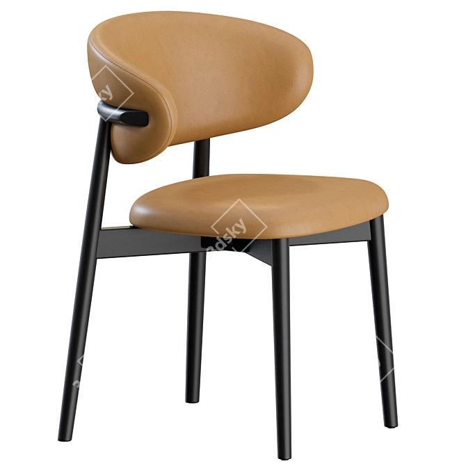 

Sophisticated Oleandro Wooden Chair 3D model image 5