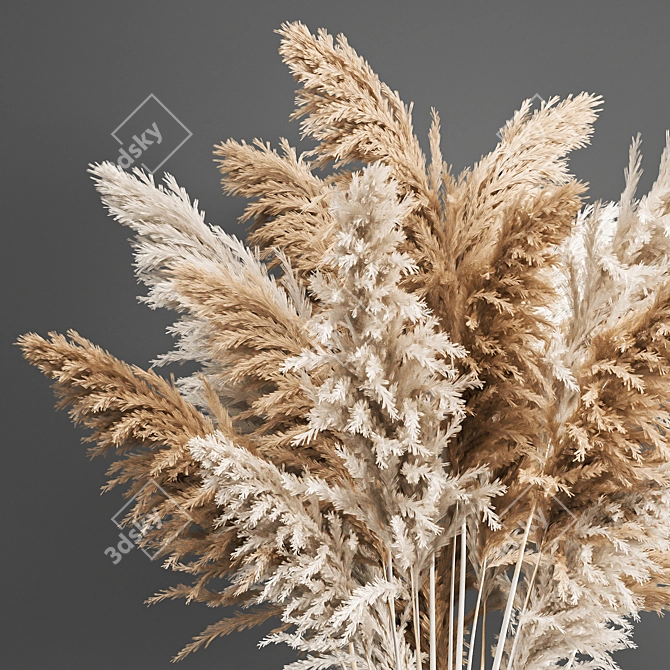 Ethereal Pampas Reed Bouquet 3D model image 5