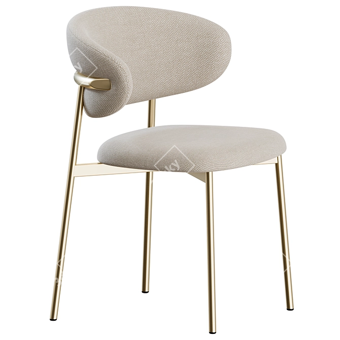 Modern Metal Oleandro Chair 3D model image 5