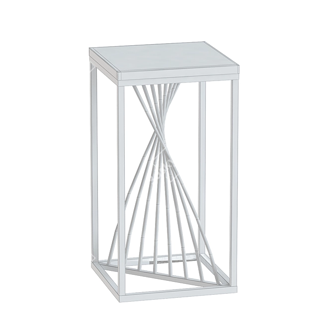 Elegant Marble Rococo Stand 3D model image 2
