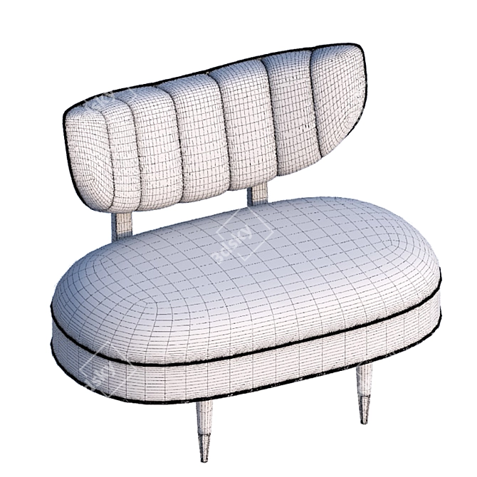 Rue Side Chair: Elegant Channel Back Design 3D model image 3