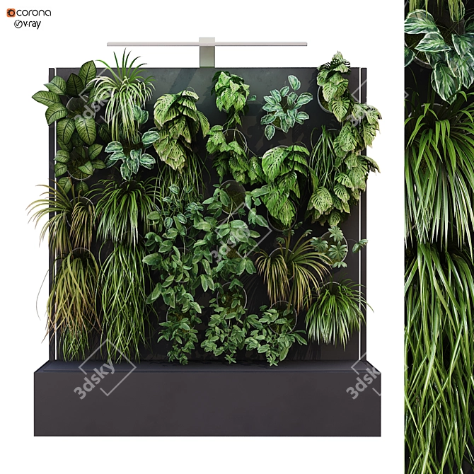 Vertical Garden Box Set - Lowpoly 3D Model 3D model image 1