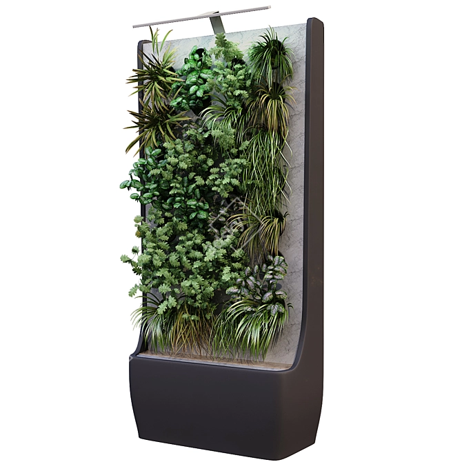 Vertical Plant Box Set - Lowpoly 177 3D model image 4