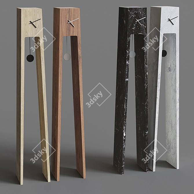 Modern Design Standing Clock 3D model image 1