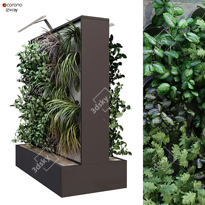 Vertical Garden Box Set: Double-Sided 3D model image 1