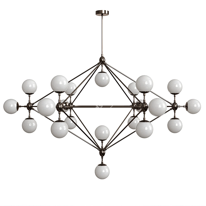 Sleek and Modern Modo Chandelier 3D model image 1