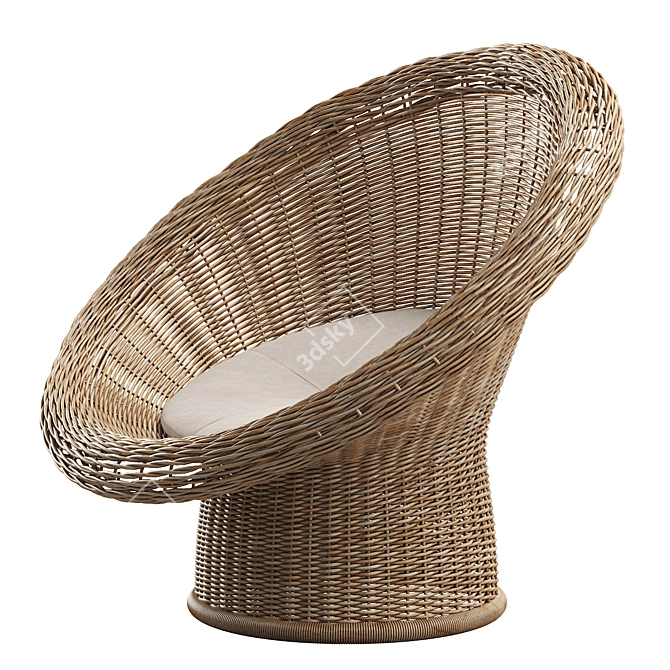 Elegant Weaver Dune Chair 3D model image 3