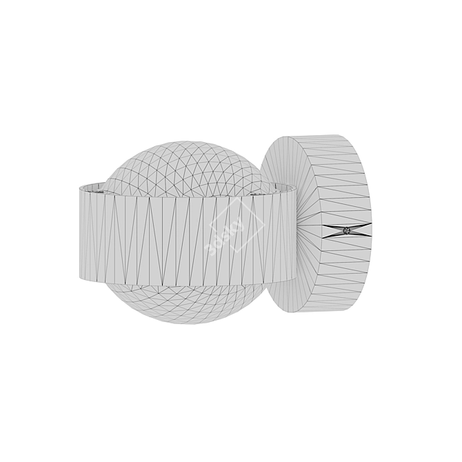 Sleek Puk Mini Wall Light 3D model image 3