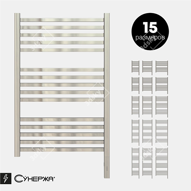 Sunerzha Modus 3.0 Electric Designer Radiator 3D model image 1