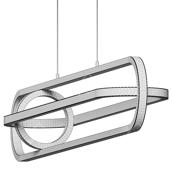 Pomezia LED Linear Suspension Light 3D model image 3