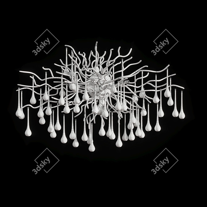 Luxury Drop-Shaped Wall Sconce 3D model image 3