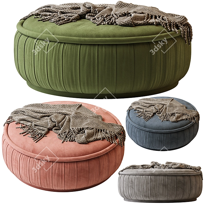 Malibu Ottoman - Modern Elegance for Your Home 3D model image 1