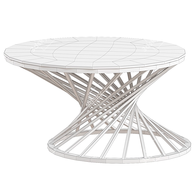 Sleek Black Glass Coffee Table 3D model image 2