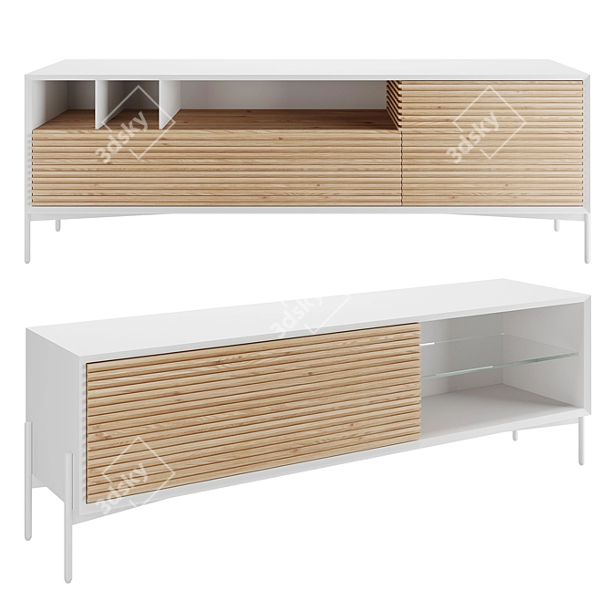 Elegant Marielle TV Stand 3D model image 1