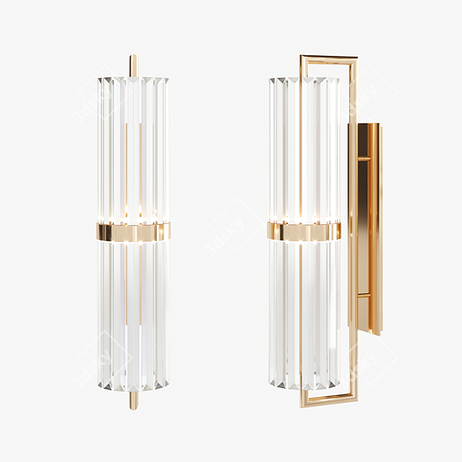 Title: Elegant Liberty II Wall Sconce 3D model image 1