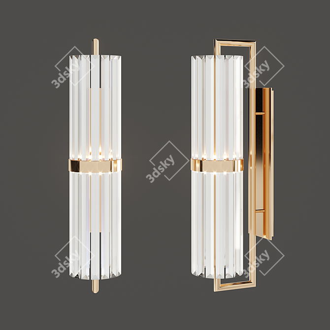 Title: Elegant Liberty II Wall Sconce 3D model image 3