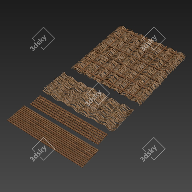 Crooked Ceiling Beam with Branch Design 3D model image 6