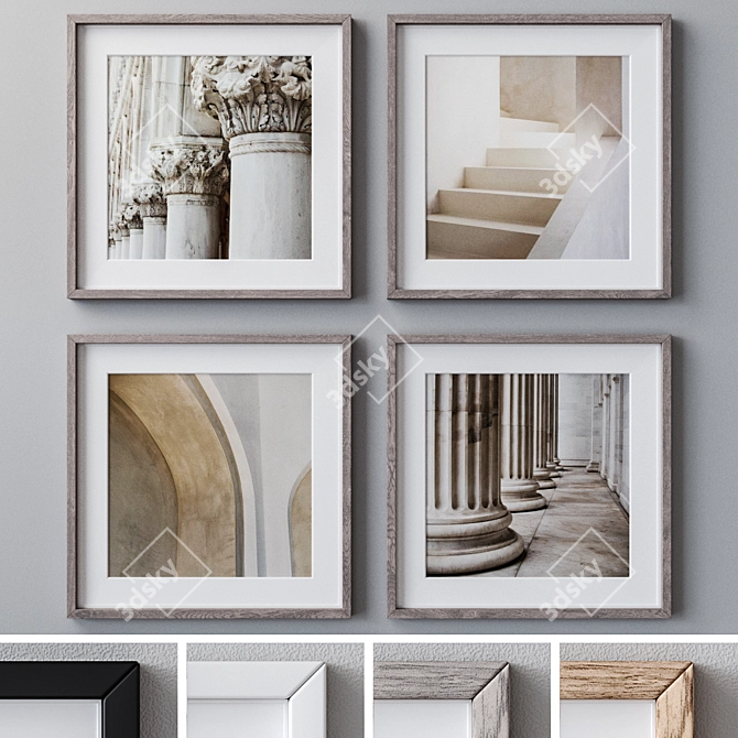 Modern Set of Wall Art 3D model image 1