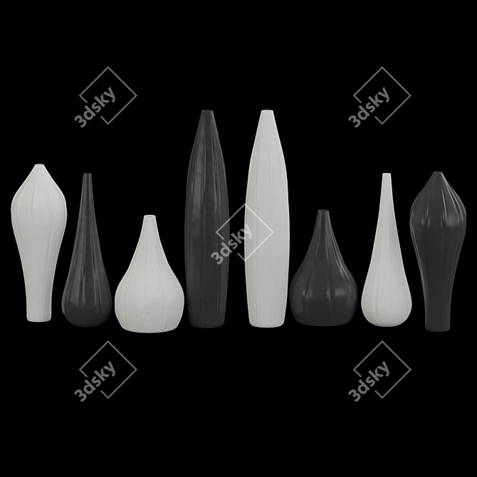 Elegant Home Decor Set 3D model image 2