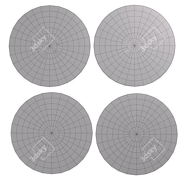 Timeless Circle Rugs 3D model image 2