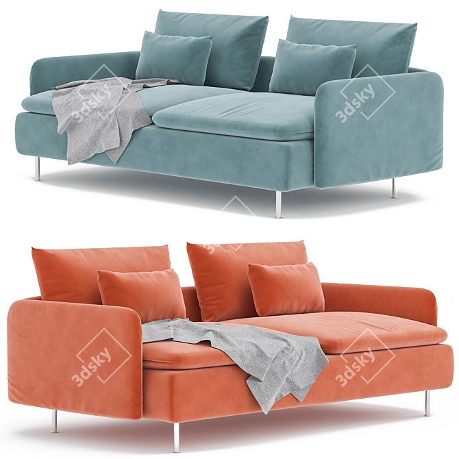 Soderhamn Sofa: Modern Comfort and Style 3D model image 1