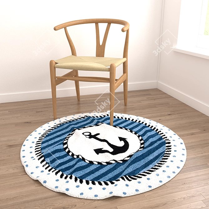 Versatile Set of 8 Rugs for All Purposes 3D model image 3