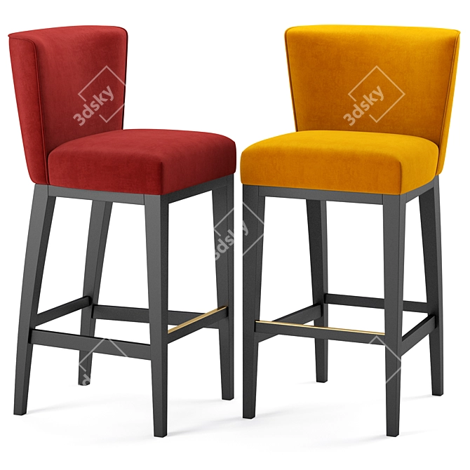 Contemporary Grayson Bar Stool 3D model image 1