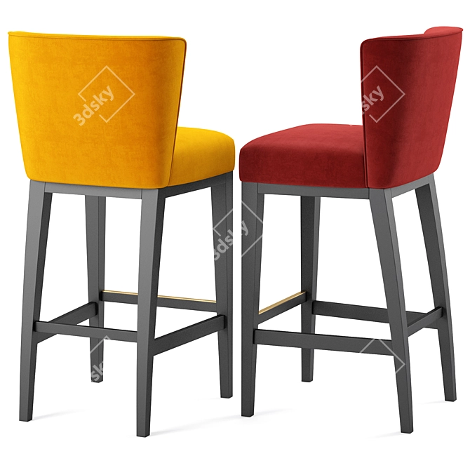 Contemporary Grayson Bar Stool 3D model image 2