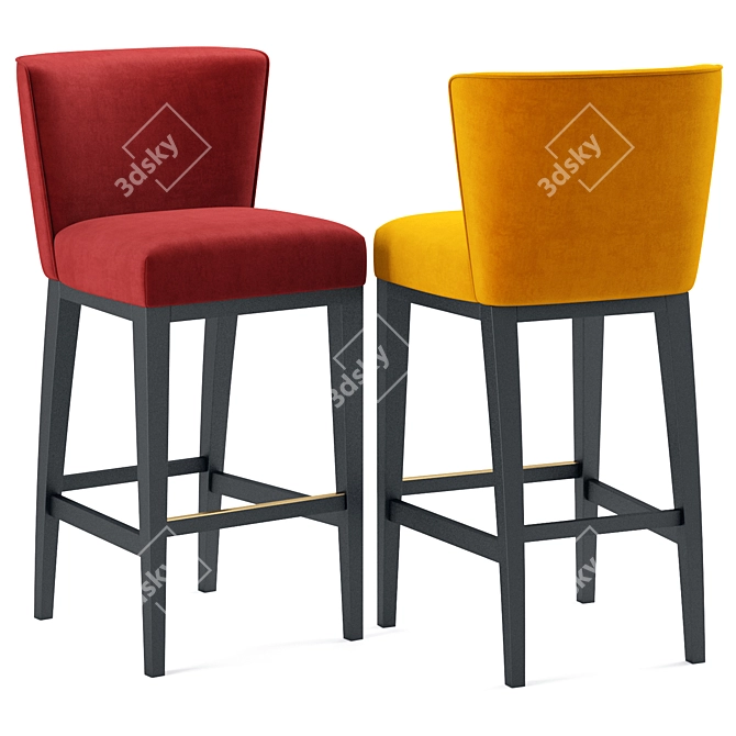 Contemporary Grayson Bar Stool 3D model image 3