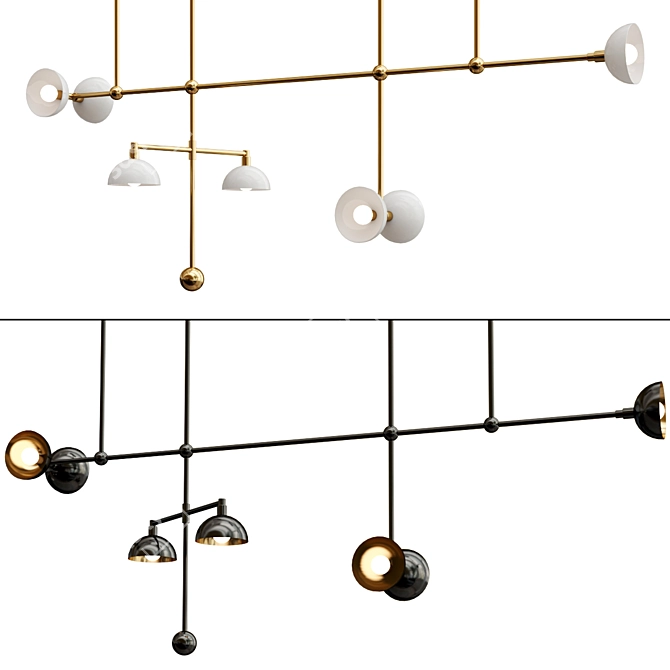 Artistic Mobile Lighting Fixture 3D model image 1