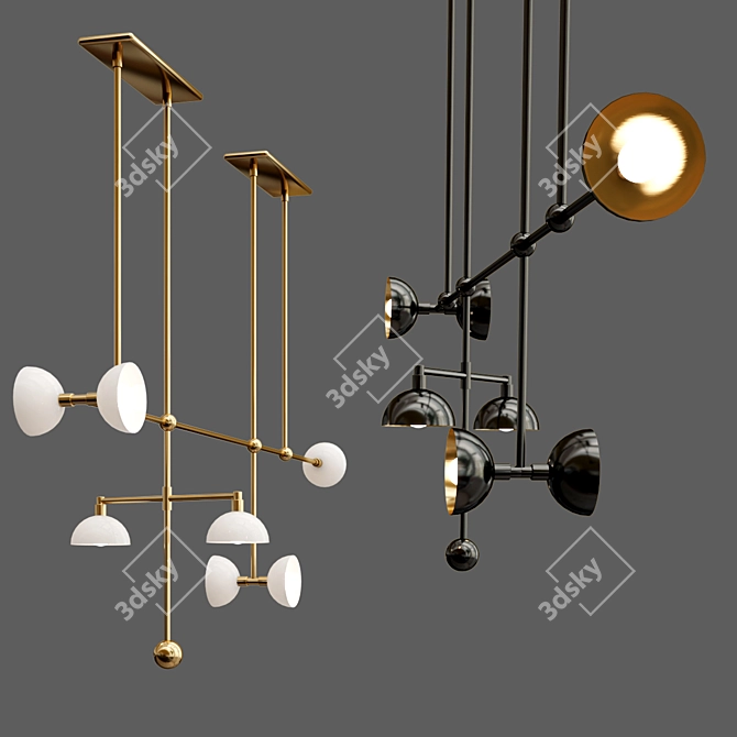 Artistic Mobile Lighting Fixture 3D model image 2