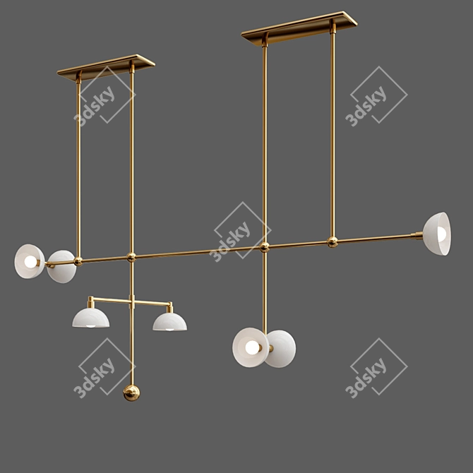 Artistic Mobile Lighting Fixture 3D model image 3