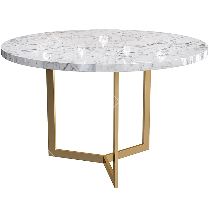 Sleek Stark Dining Table 3D model image 1