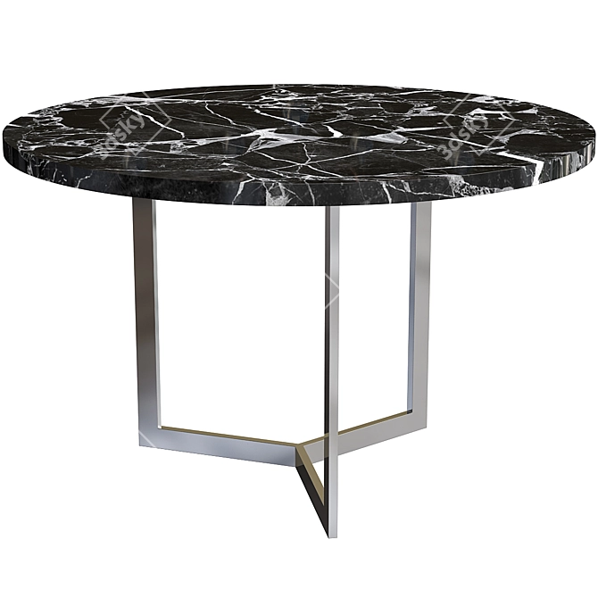 Sleek Stark Dining Table 3D model image 2