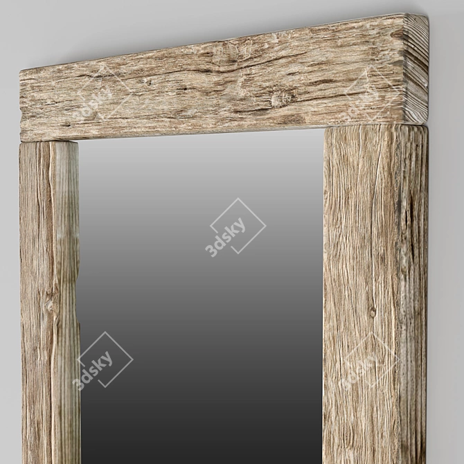 Rustic Railroad Ties Mirror 3D model image 5