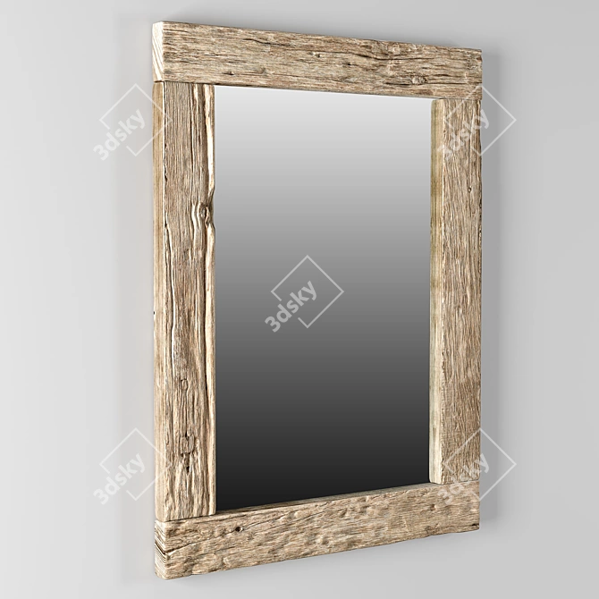 Rustic Railroad Ties Mirror 3D model image 10