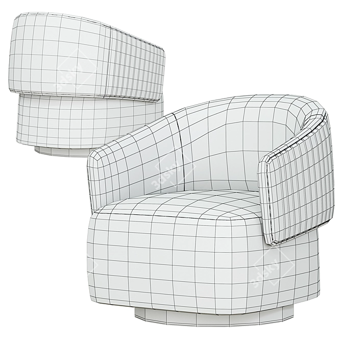 Luxurious Mariani Armchairs 3D model image 7